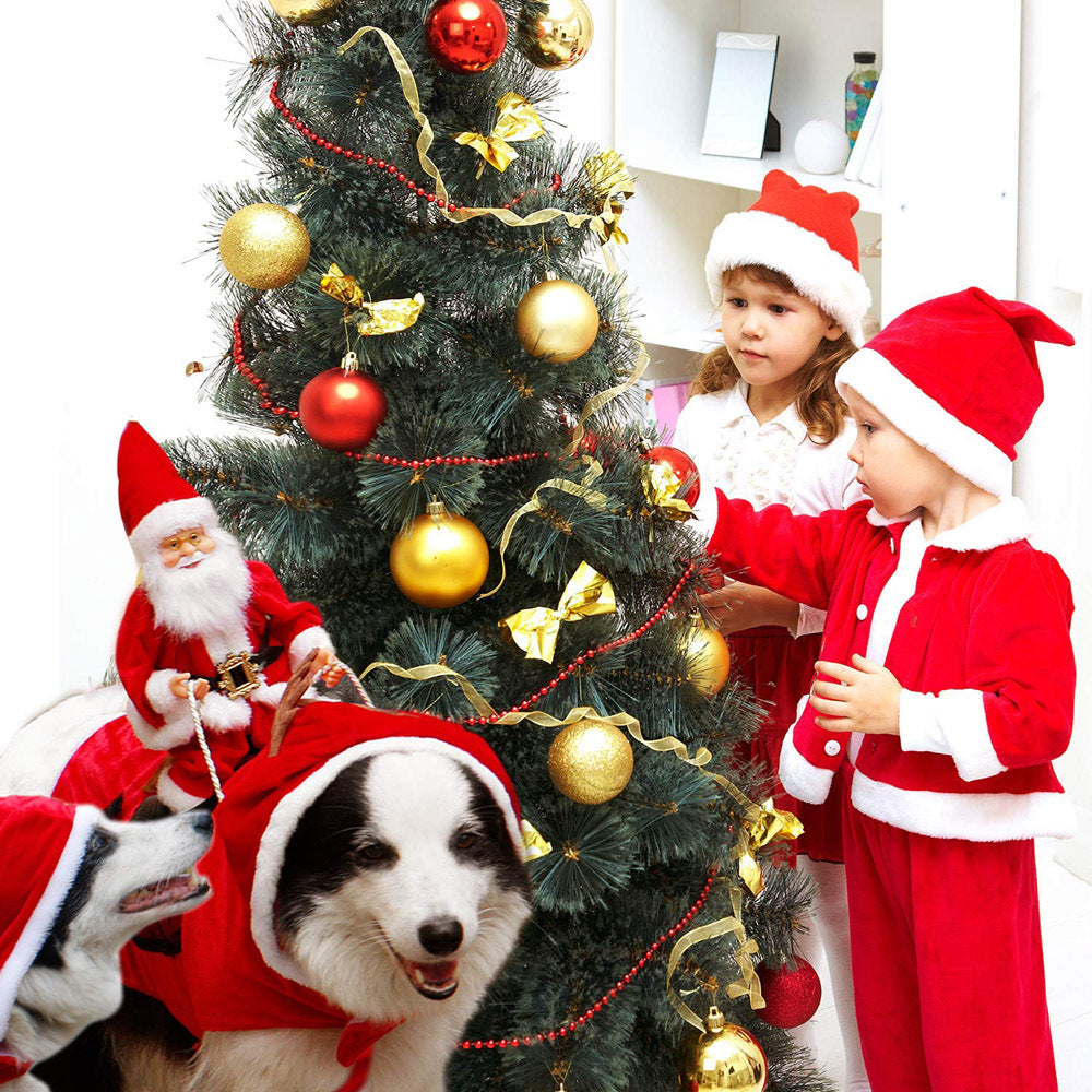Dog Christmas Clothes / Santa Claus Riding Deer