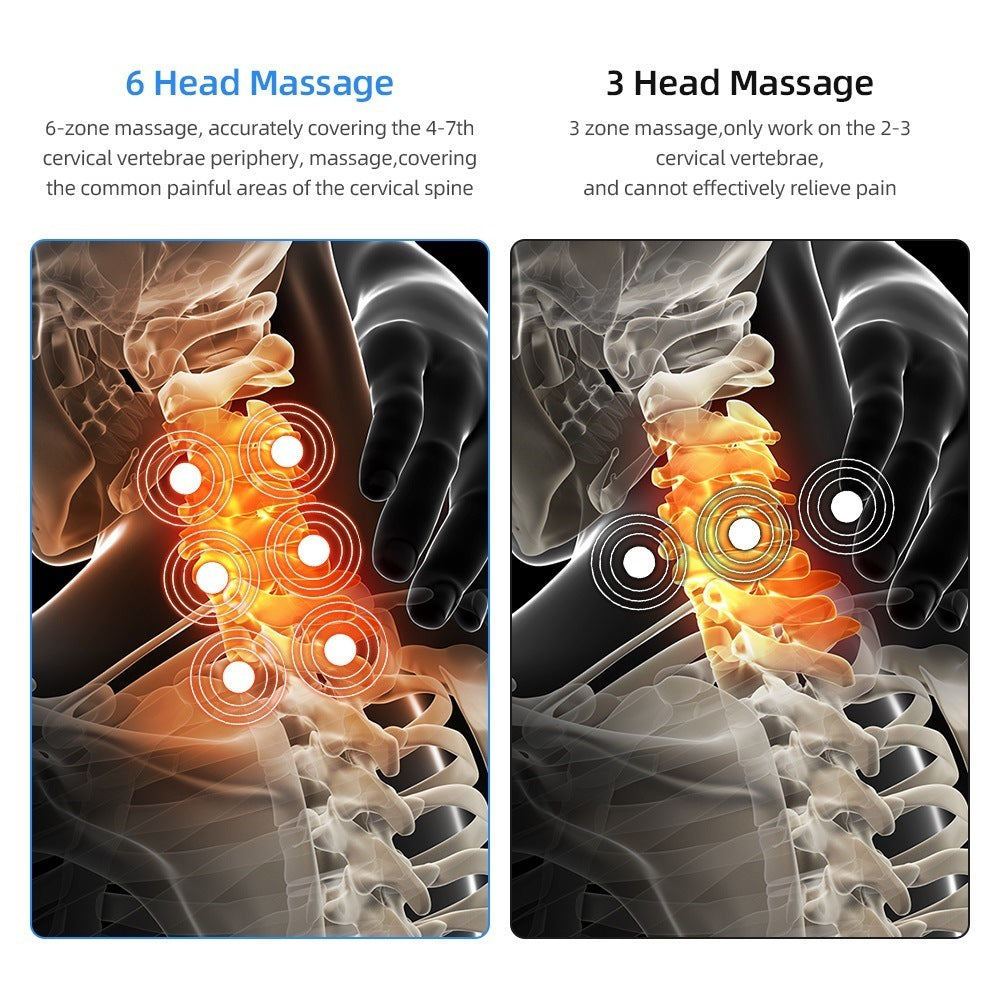 6 Zones TENS Electric Pulse Intelligent Neck Massager Waist