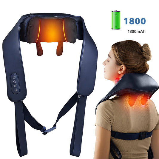 Portable Kneading Shoulder & Neck Massager with Heat Therapy