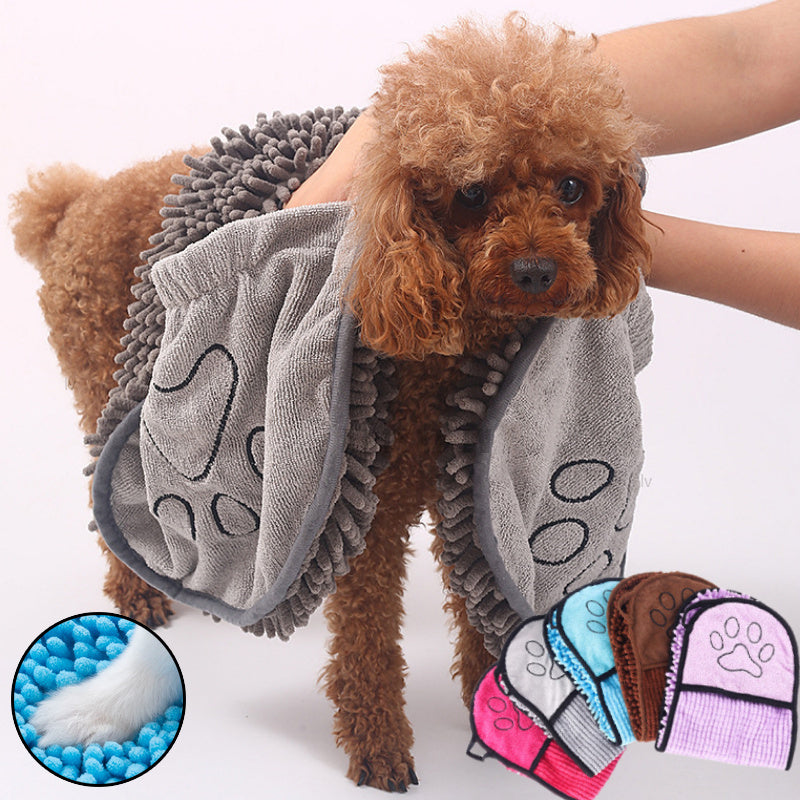 Super Absorbent Pet Bathrobe / Microfiber Bath Towels for Pets