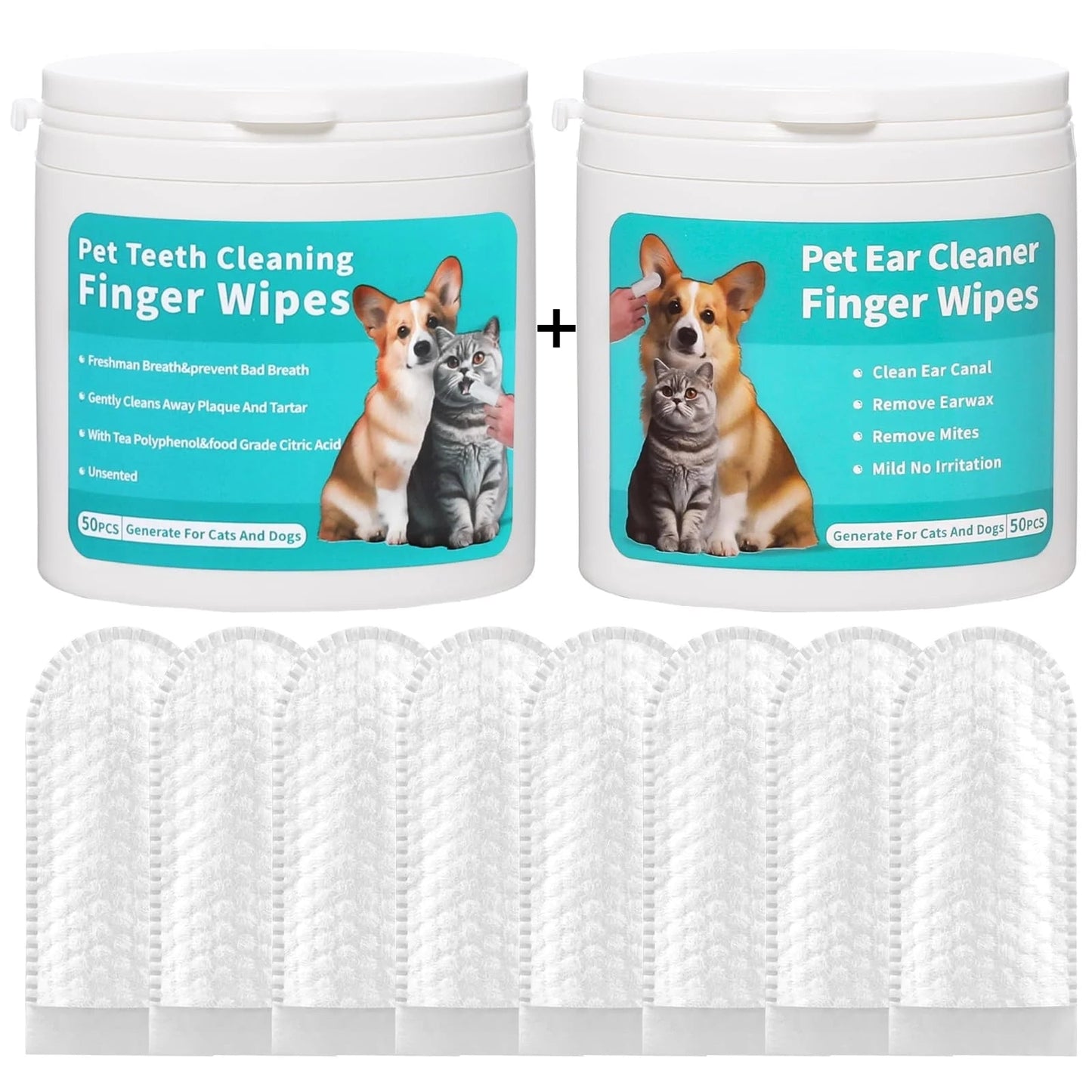 PetCare Gentle Cleaning Finger Wipes