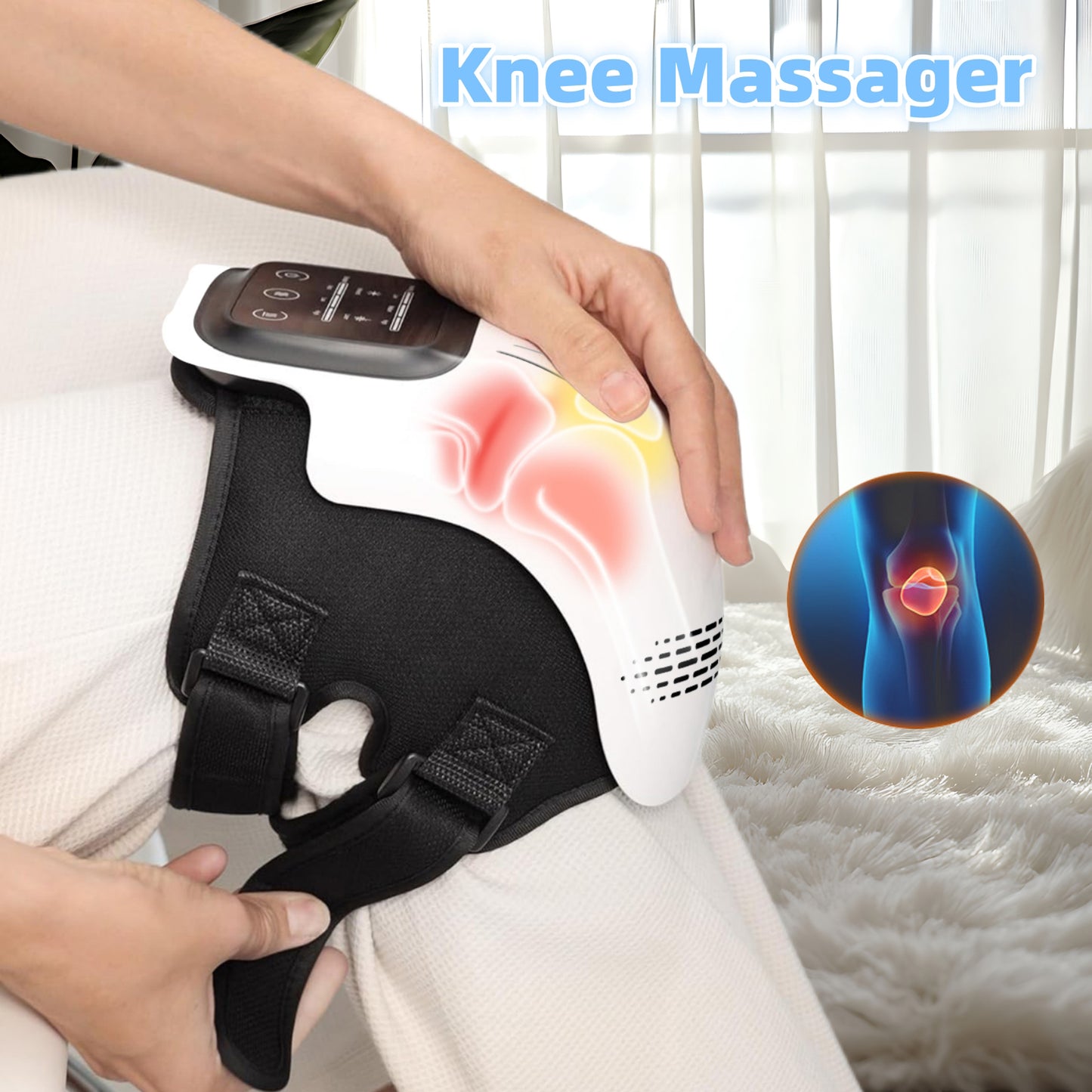 Intelligent Home Use  Kneading Heating Knee Massager / Rechargeable Pain Relief Infrared Laser Vibration Knee Massager
