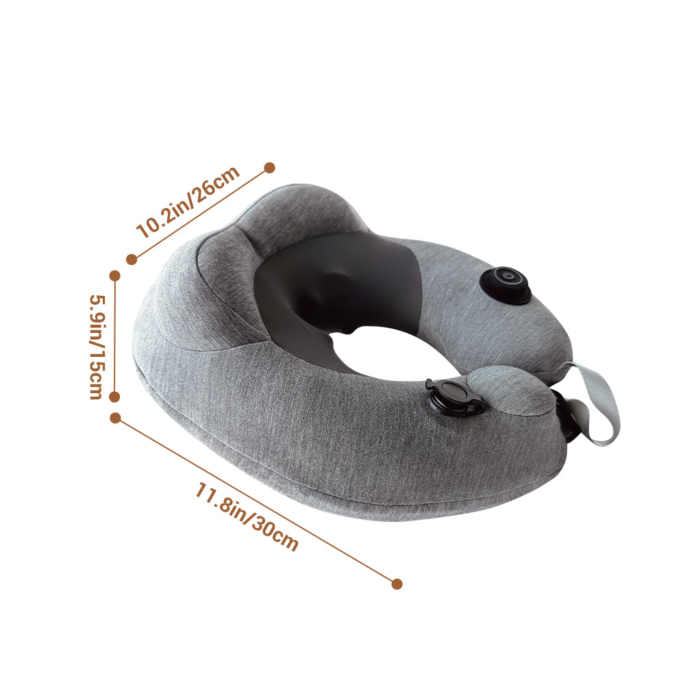 3-Mode Inflatable Neck Massage Pillow for Travel & Relaxation