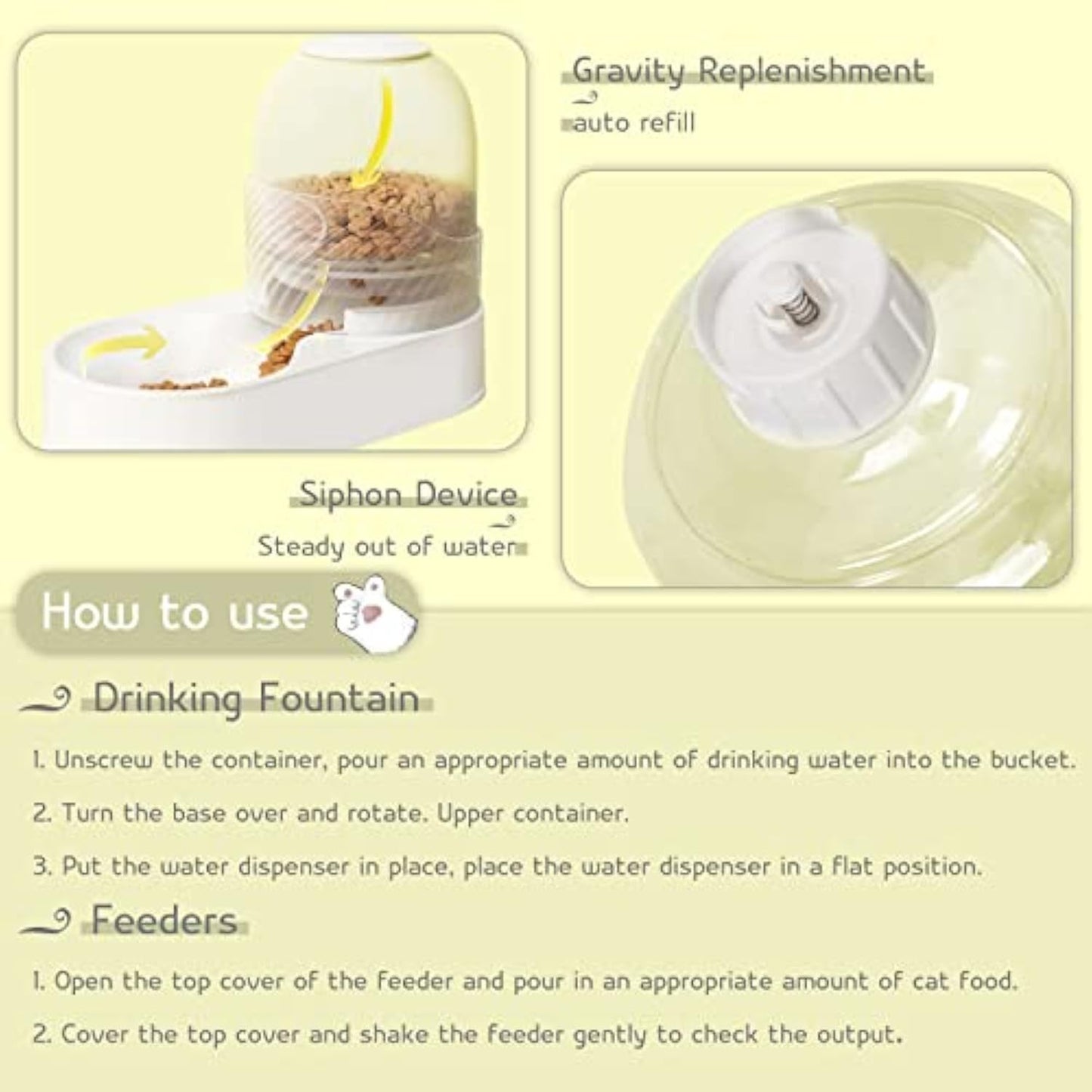 Cat Feeder And Water Dispenser