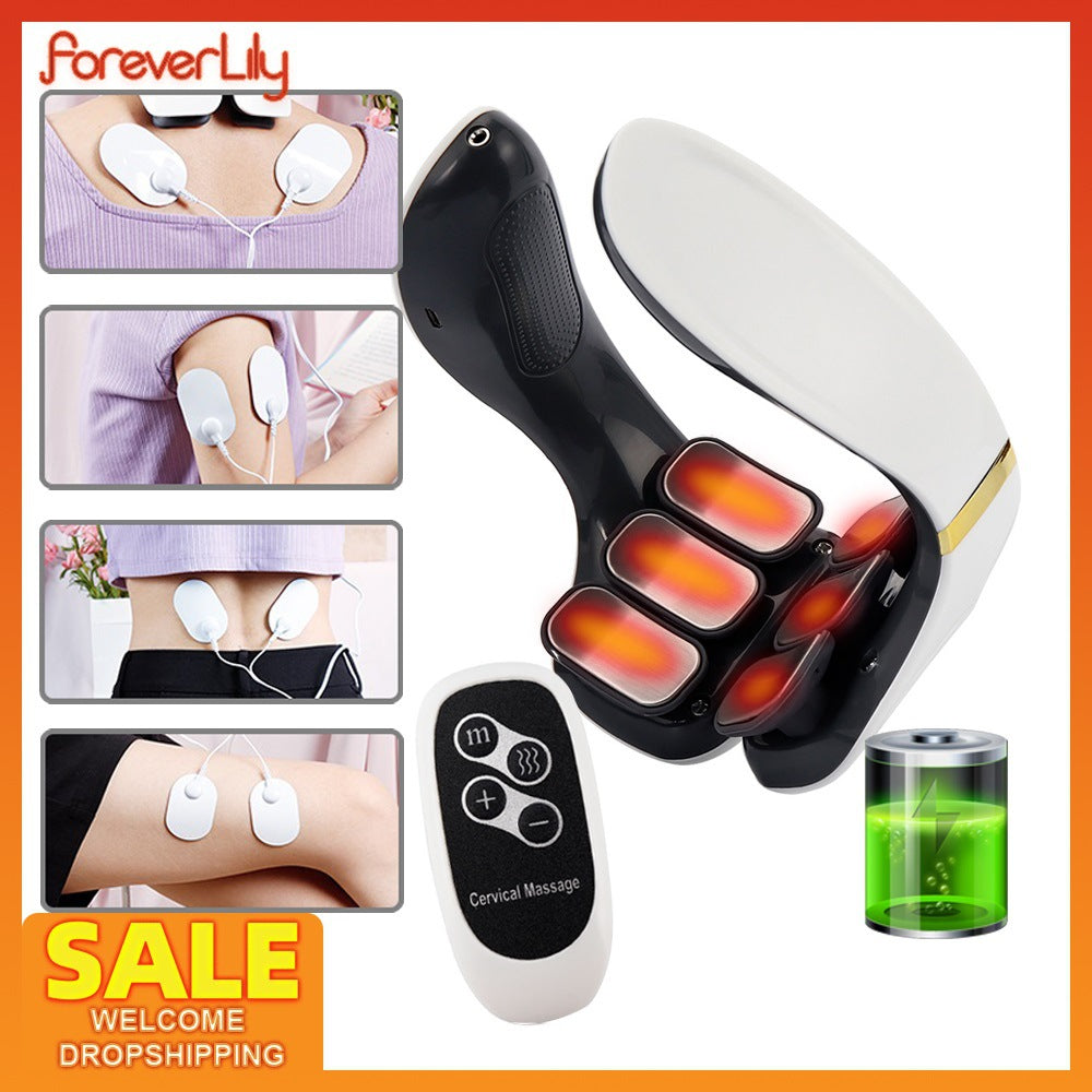 6 Zones TENS Electric Pulse Intelligent Neck Massager Waist