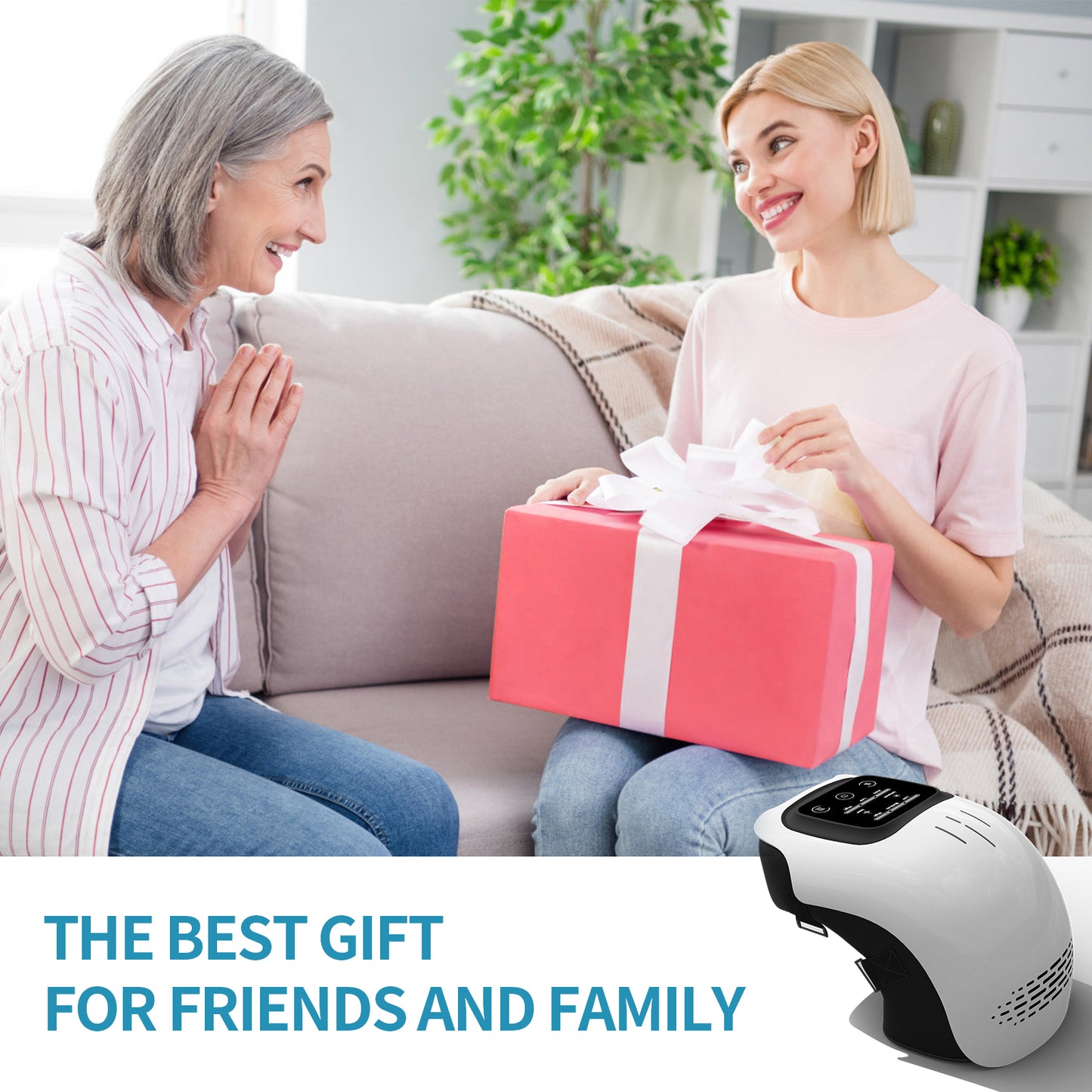 Intelligent Home Use  Kneading Heating Knee Massager / Rechargeable Pain Relief Infrared Laser Vibration Knee Massager